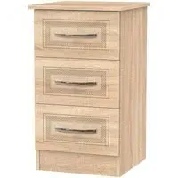 Dorset 3 Drawer Bedside Cabinet - Oak Effect