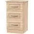 Dorset 3 Drawer Bedside Cabinet - Oak Effect