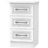 Dorset 3 Drawer Bedside Cabinet - White