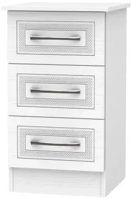 Dorset 3 Drawer Bedside Cabinet - White