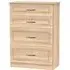 Dorset 4 Drawer Deep Chest - Oak Effect