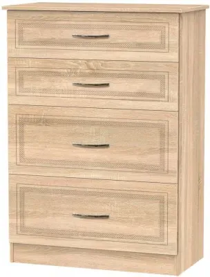 Dorset 4 Drawer Deep Chest - Oak Effect image