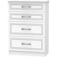 Dorset 4 Drawer Deep Chest - White