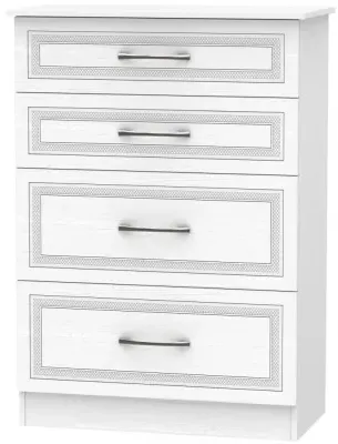 Dorset 4 Drawer Deep Chest - White