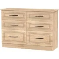 Dorset 6 Drawer Midi Chest - Oak Effect