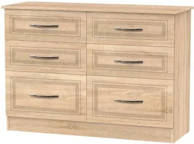 Dorset 6 Drawer Midi Chest - Oak Effect image