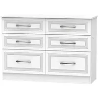 Dorset 6 Drawer Midi Chest - White