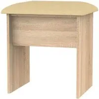Dorset Oak Effect Padded Dressing Stool - Bardolino