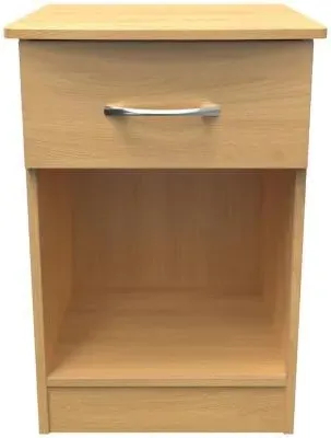 Eve 1 Drawer Bedside Cabinet - Oak
