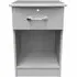 Eve 1 Drawer Bedside Table with Lock - Grey