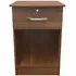 Eve 1 Drawer Bedside Table with Lock - Walnut