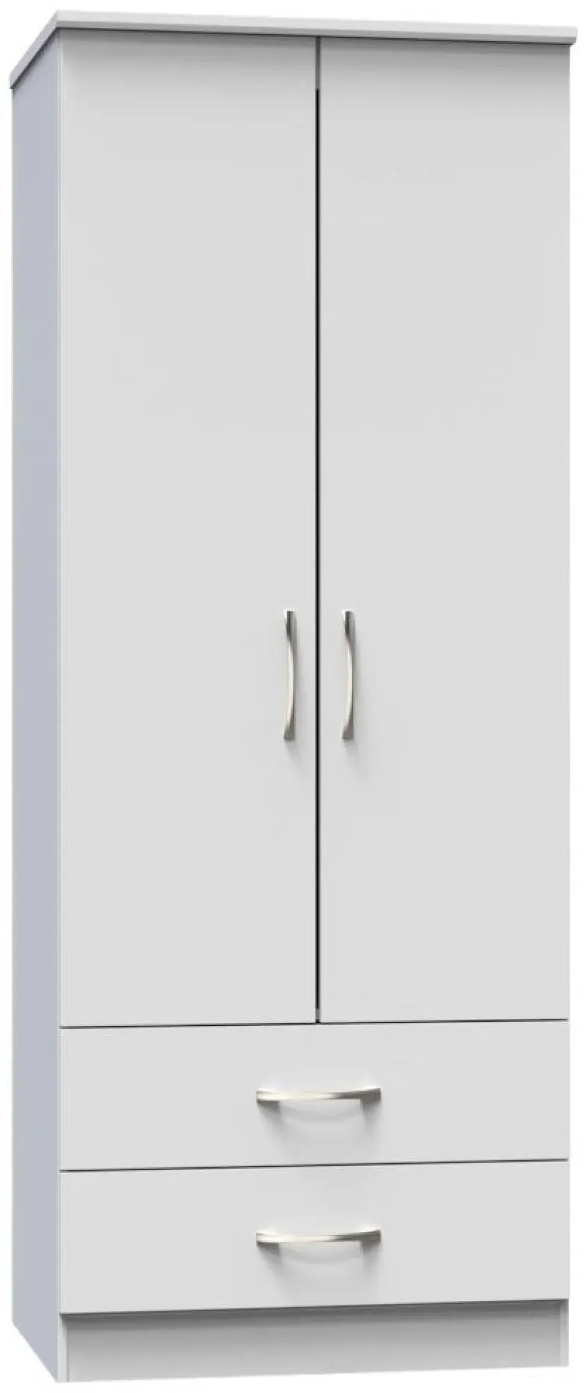 Eve 2 Door 2 Drawer Double Wardrobe - Grey