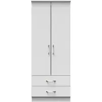 Eve 2 Door 2 Drawer Double Wardrobe - Grey