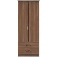 Eve 2 Door 2 Drawer Double Wardrobe - Noche Walnut