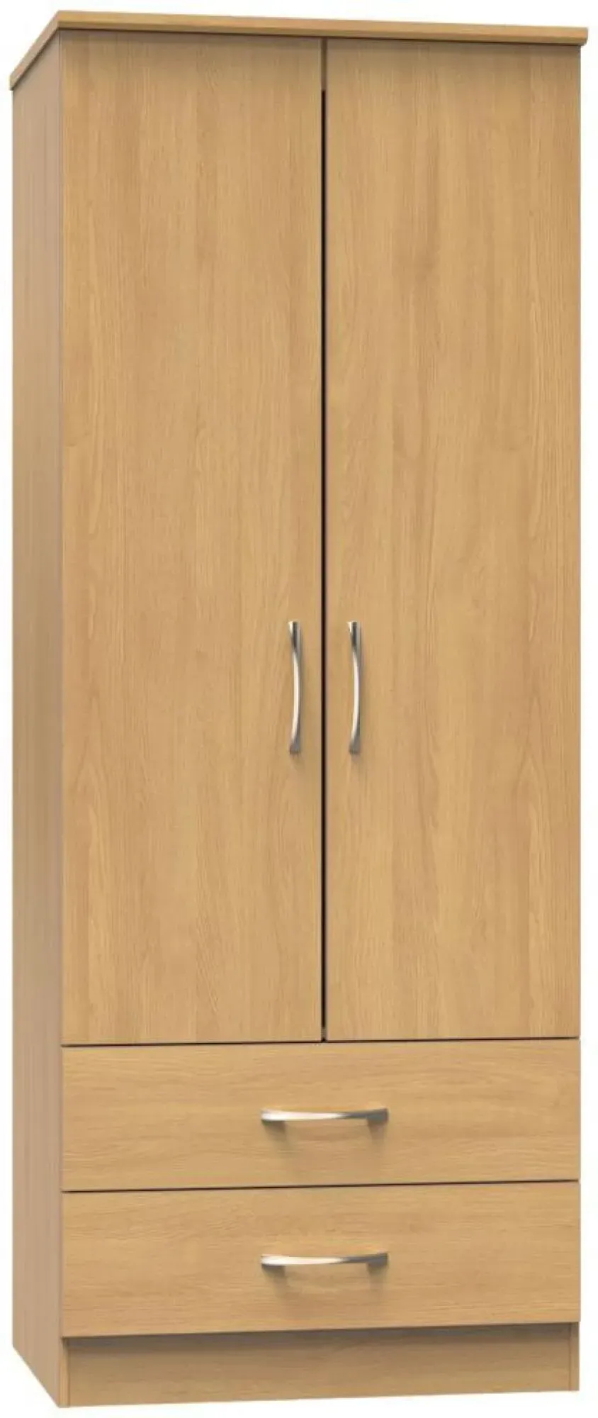 Eve 2 Door 2 Drawer Double Wardrobe - Oak
