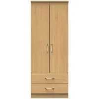 Eve 2 Door 2 Drawer Double Wardrobe - Oak