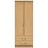 Eve 2 Door 2 Drawer Double Wardrobe - Oak