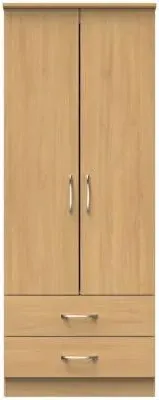 Eve 2 Door 2 Drawer Double Wardrobe - Oak image