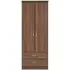 Eve 2 Door 2 Drawer Double Wardrobe - Walnut