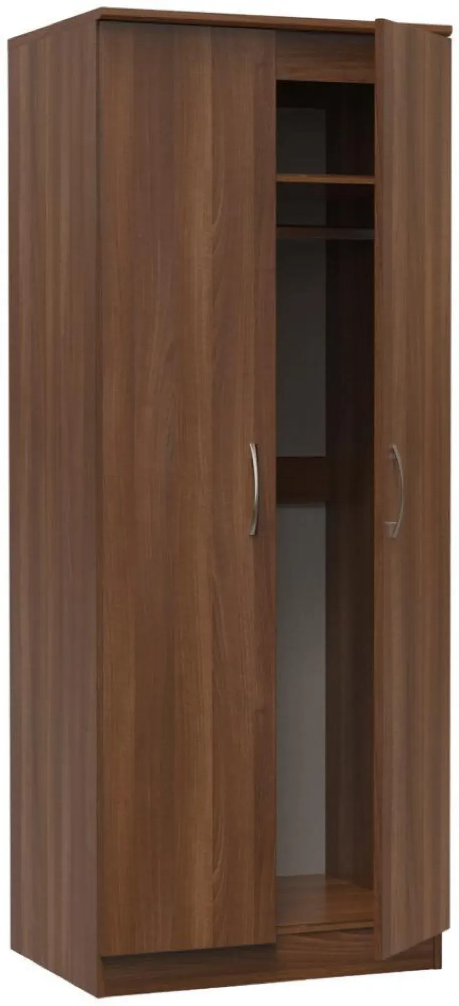 Eve 2 Door Tall Wardrobe - Walnut