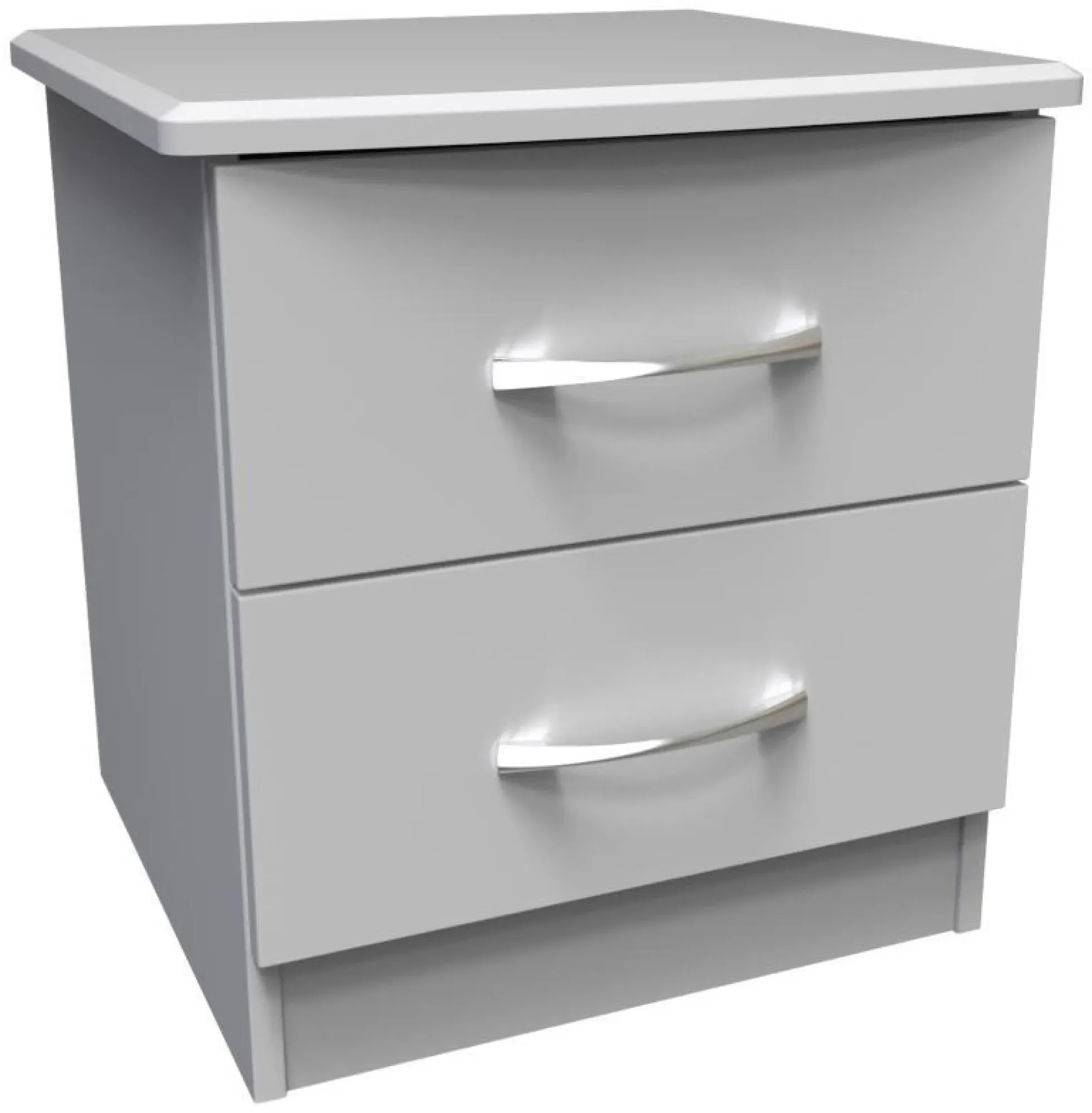 Eve 2 Drawer Bedside Cabinet - Grey
