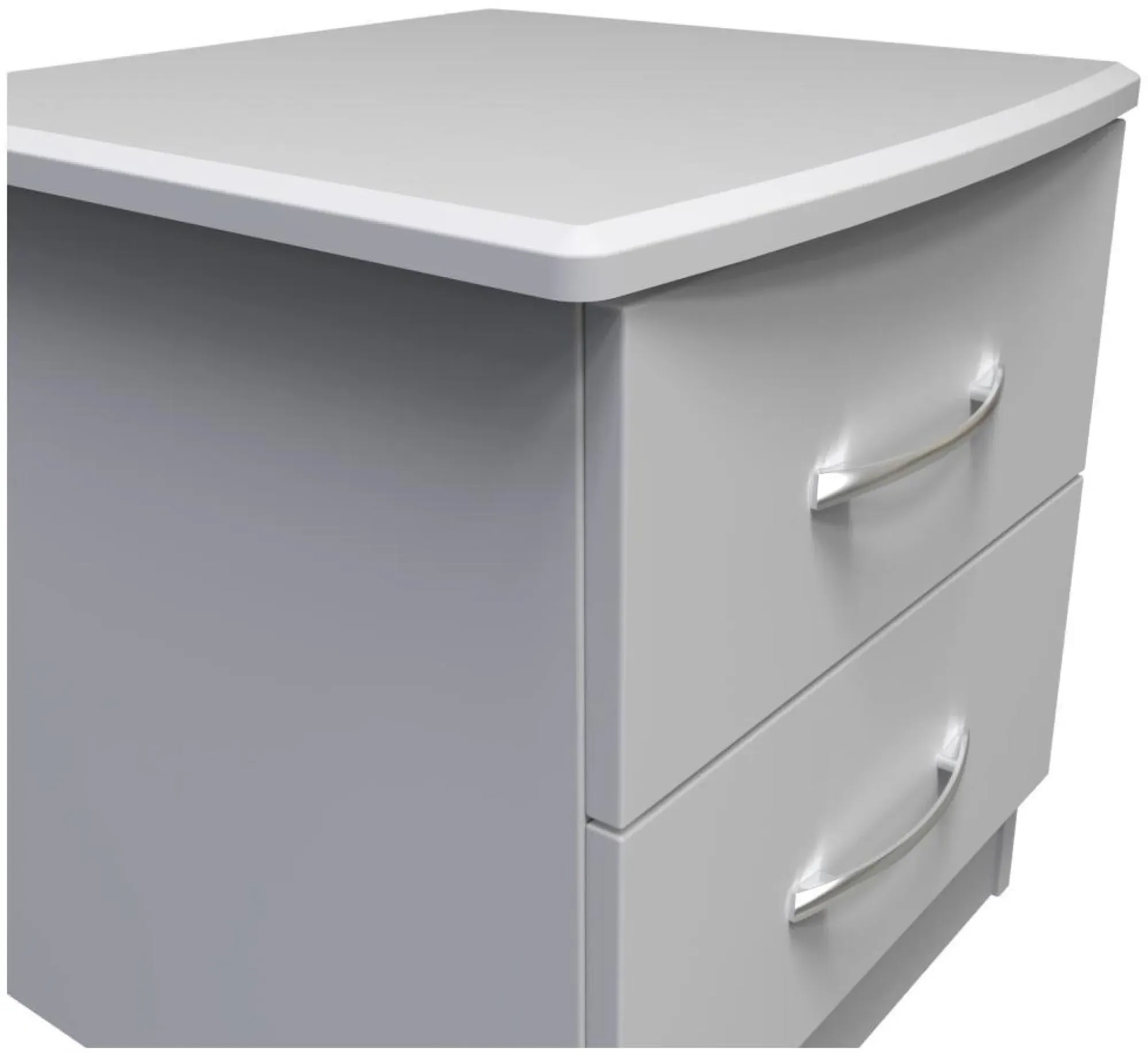 Eve 2 Drawer Bedside Cabinet - Grey