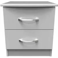 Eve 2 Drawer Bedside Cabinet - Grey