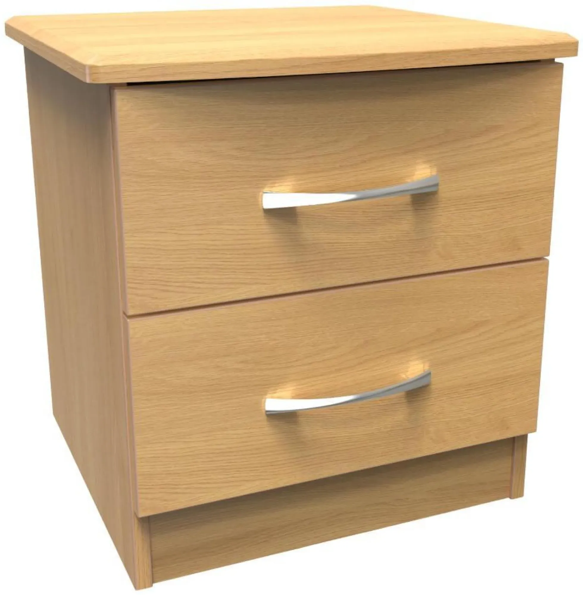 Eve 2 Drawer Bedside Cabinet - Oak