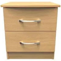 Eve 2 Drawer Bedside Cabinet - Oak