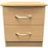 Eve 2 Drawer Bedside Cabinet - Oak