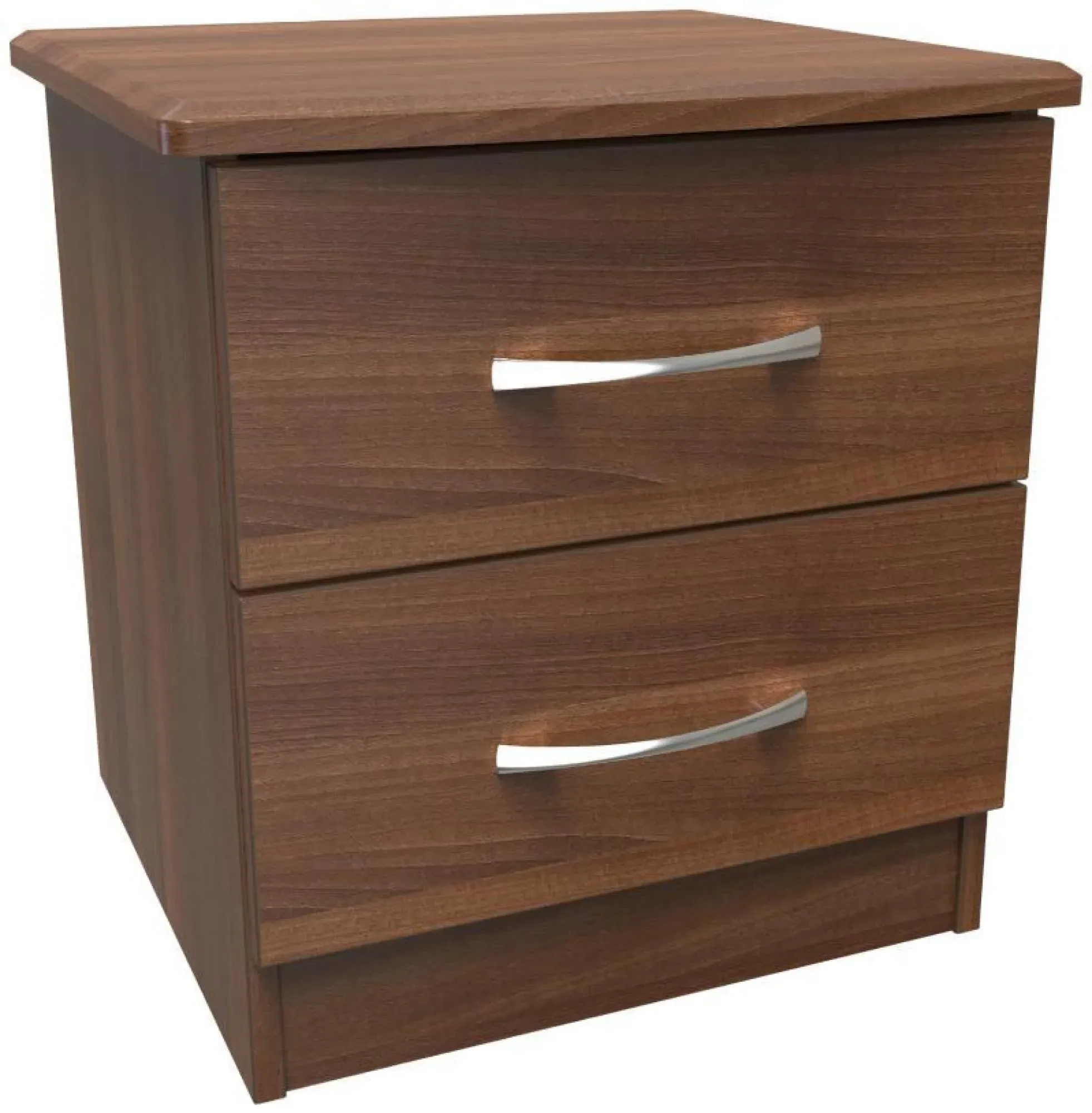 Eve 2 Drawer Bedside Cabinet - Walnut