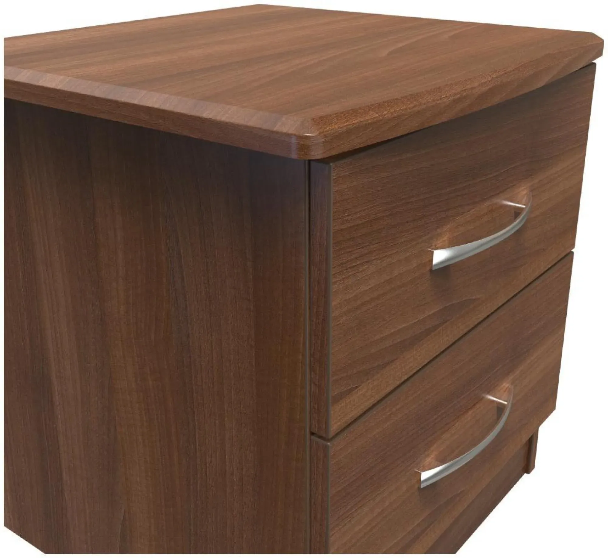 Eve 2 Drawer Bedside Cabinet - Walnut
