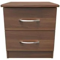 Eve 2 Drawer Bedside Cabinet - Walnut