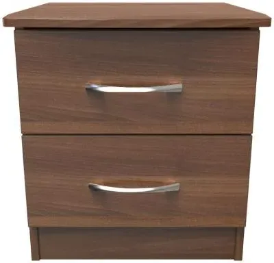 Eve 2 Drawer Bedside Cabinet - Walnut
