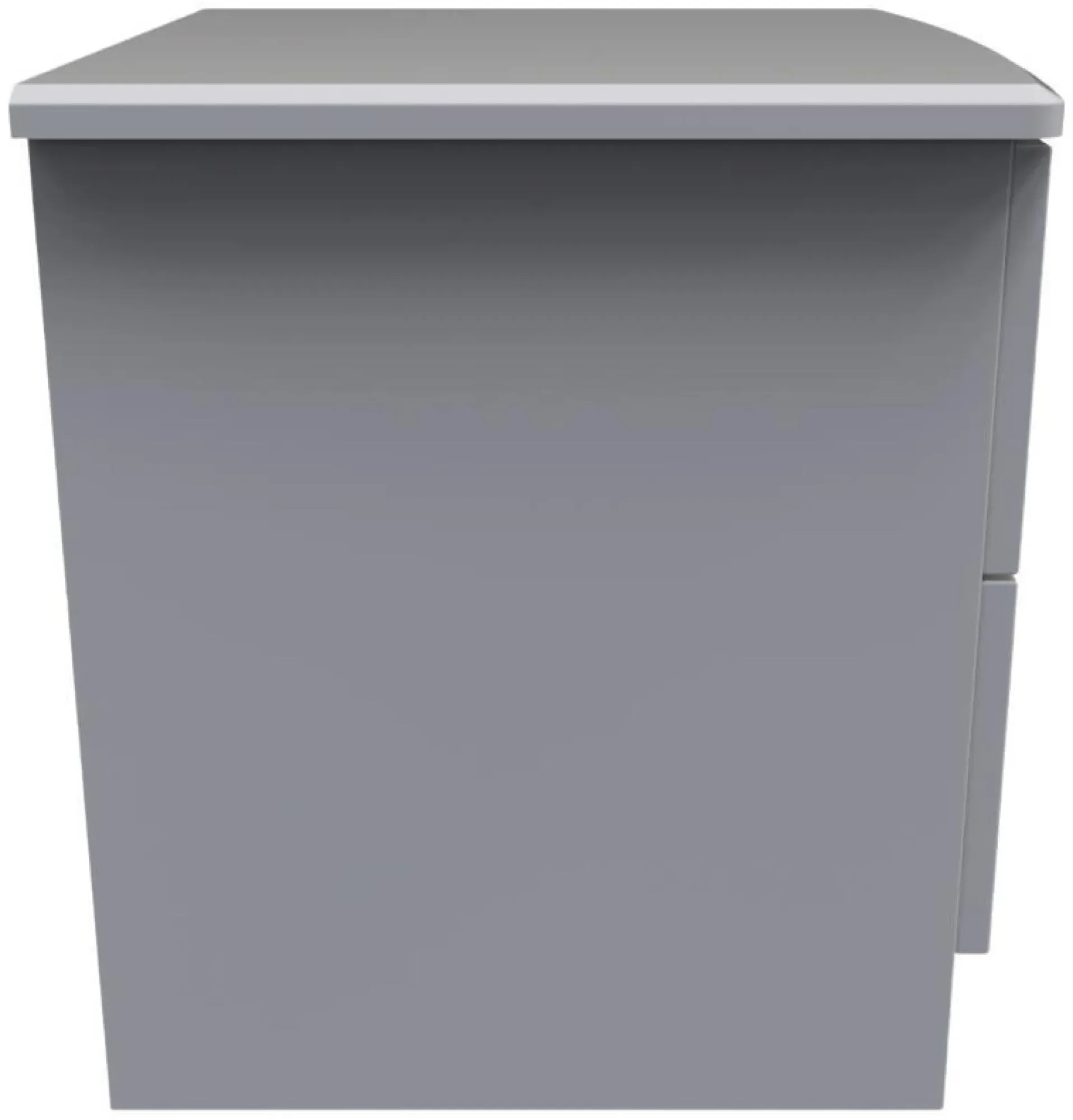 Eve 2 Drawer Bedside Cabinet with Lock - Grey