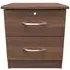 Eve 2 Drawer Bedside Cabinet with Lock - Noche Walnut