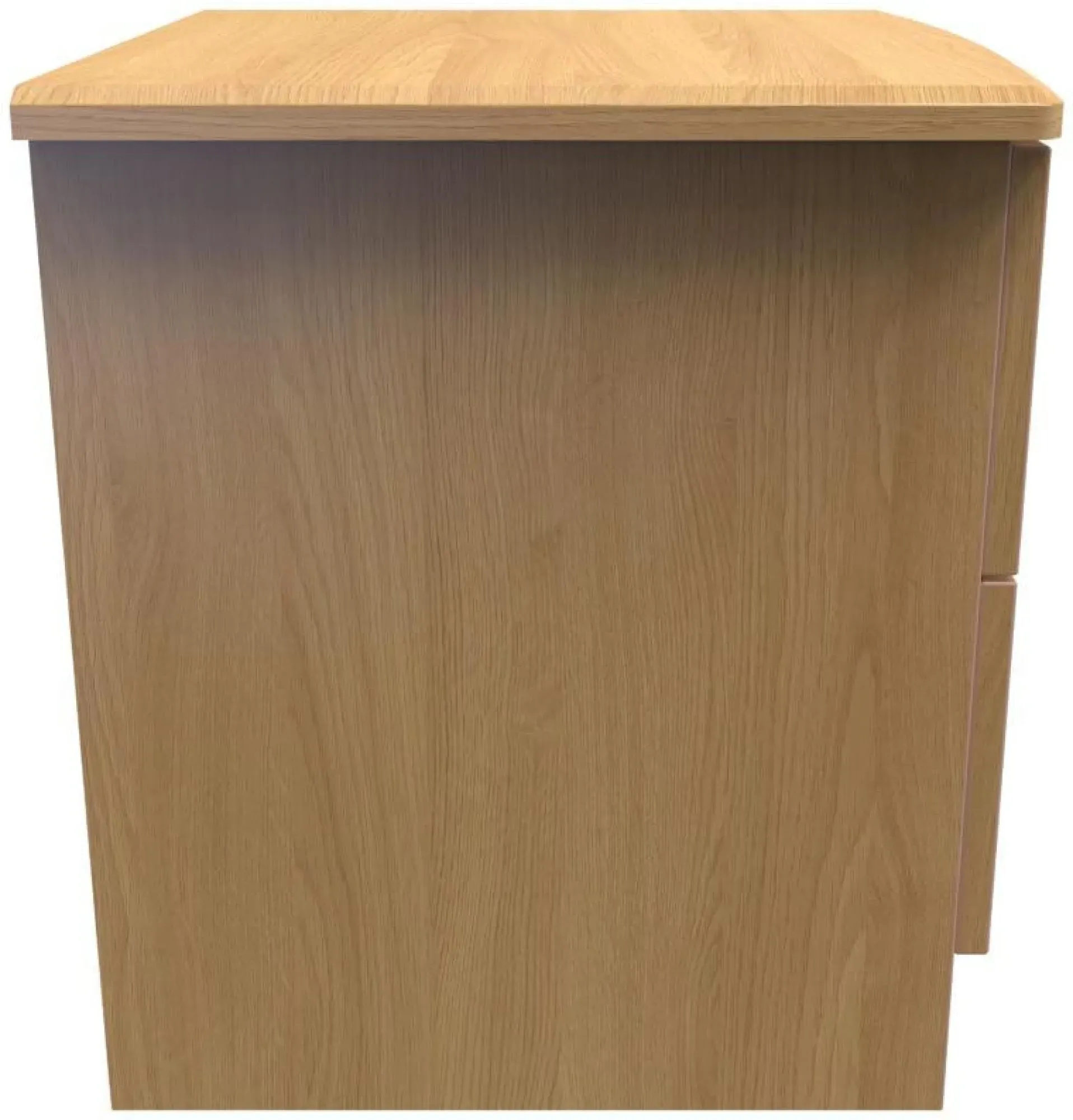 Eve 2 Drawer Bedside Cabinet with Lock - Oak