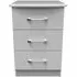 Eve 3 Drawer Bedside Cabinet - Grey