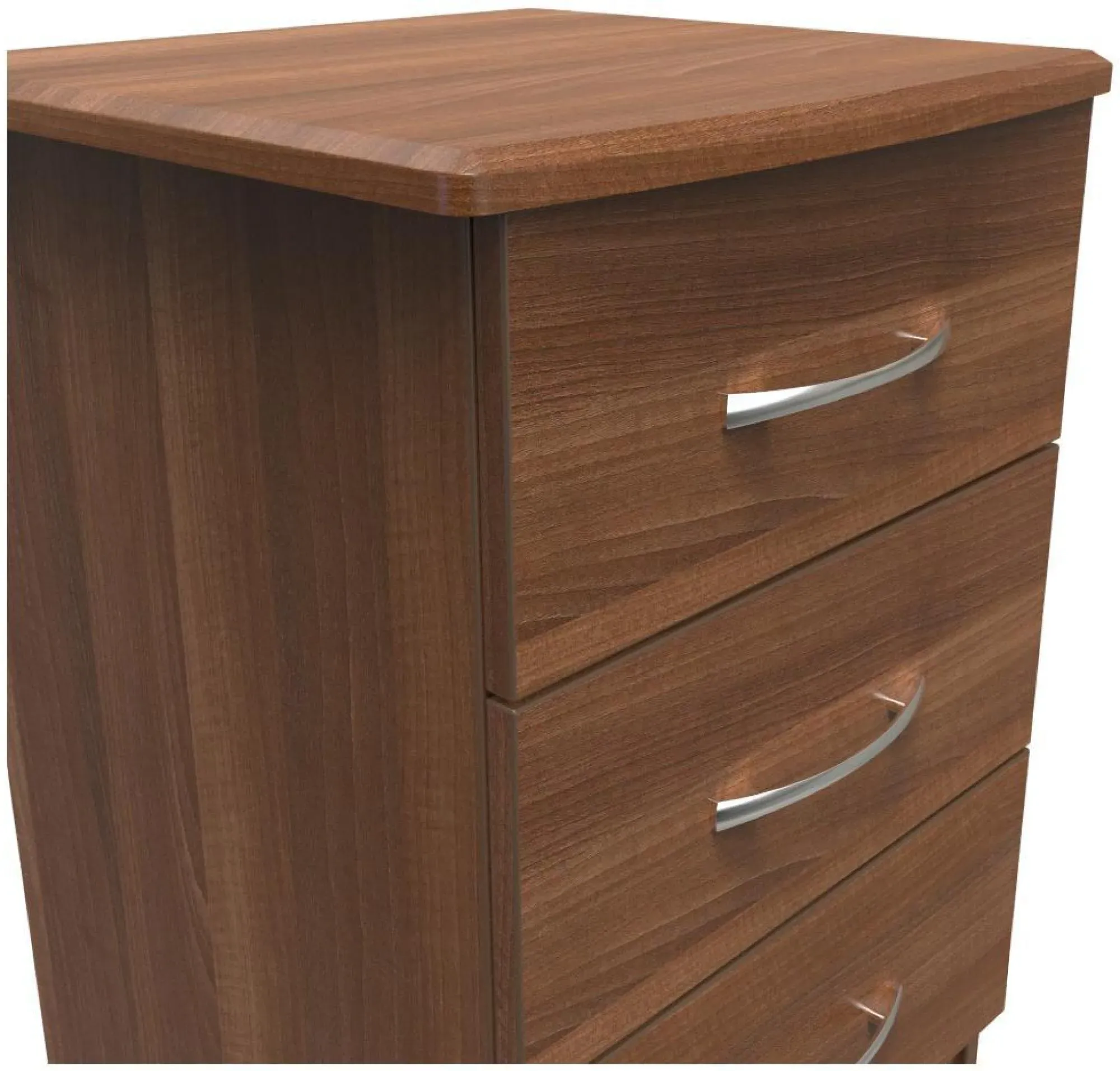 Eve 3 Drawer Bedside Cabinet - Walnut