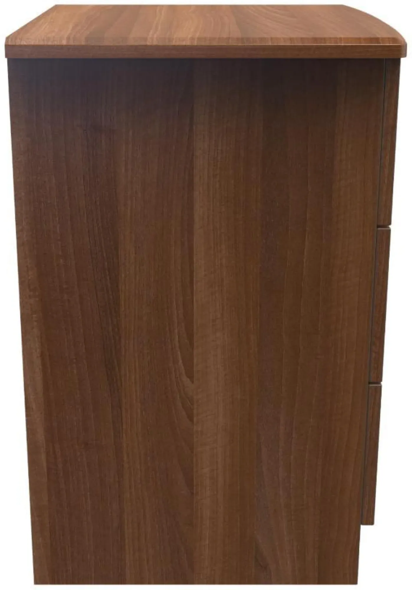 Eve 3 Drawer Bedside Cabinet with Lock - Walnut