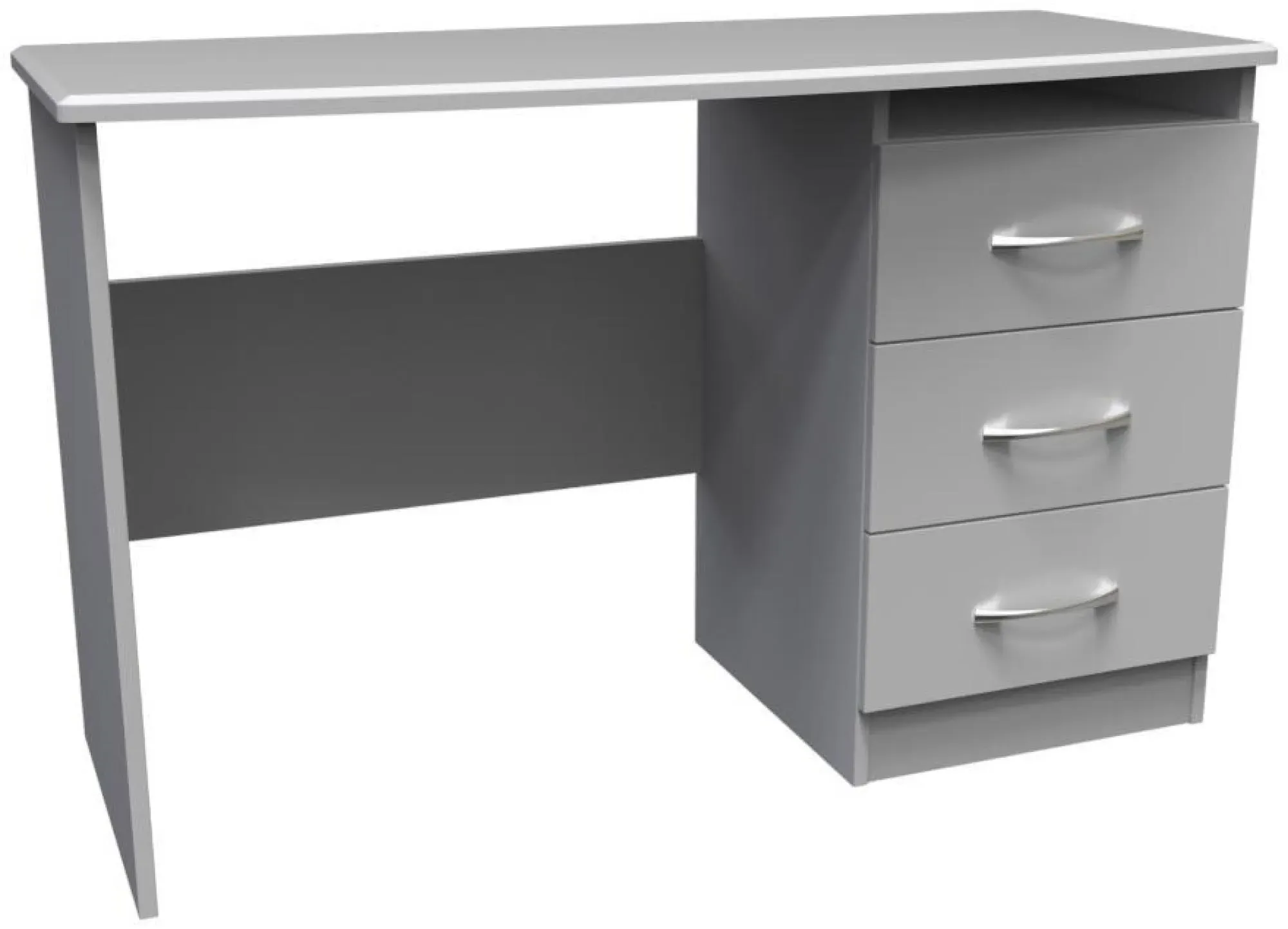 Eve 3 Drawer Desk - Grey
