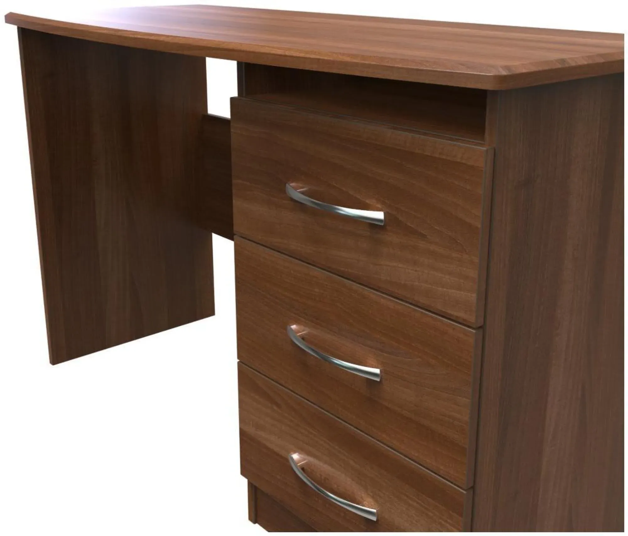 Eve 3 Drawer Desk - Walnut