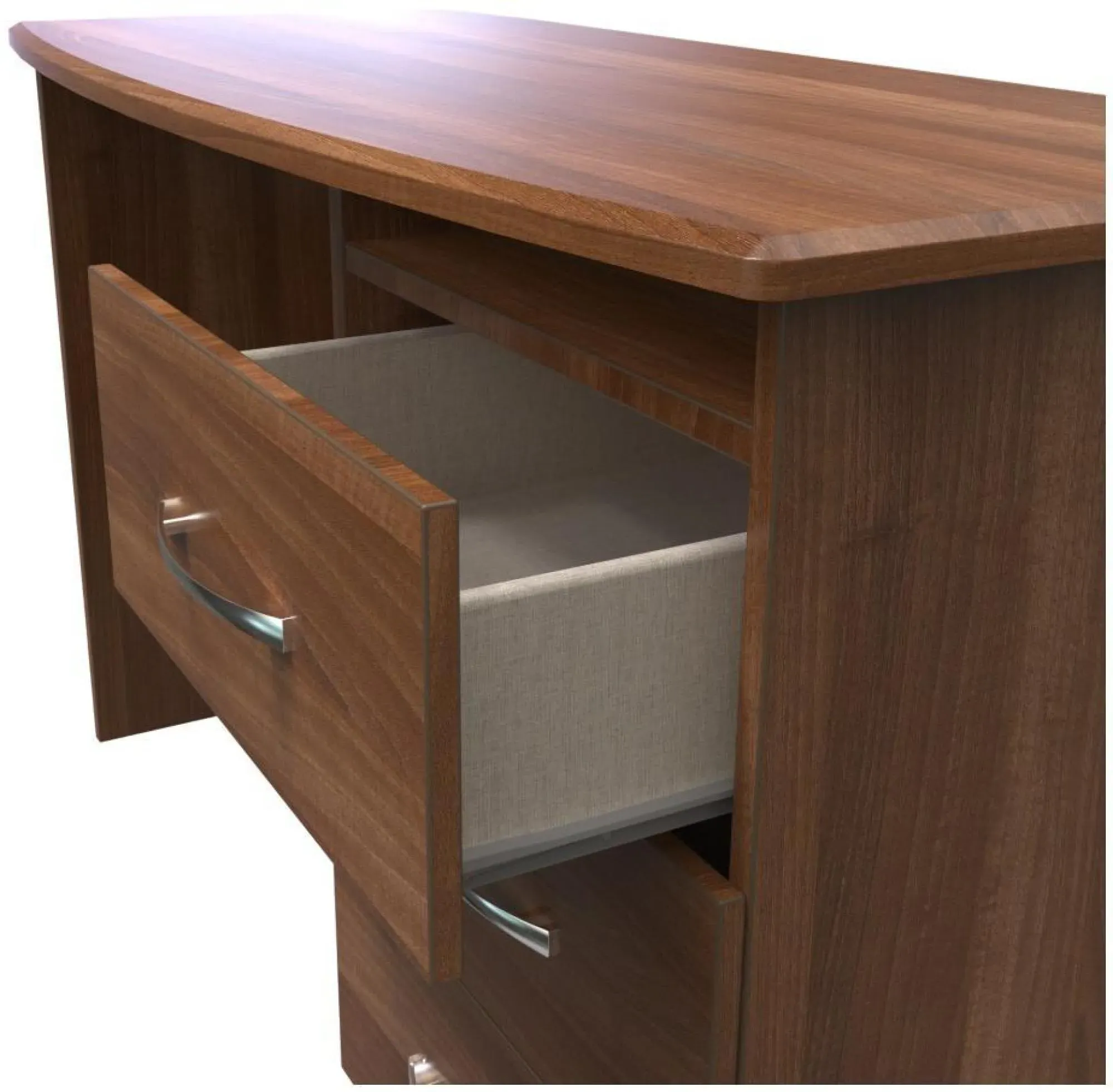 Eve 3 Drawer Desk - Walnut