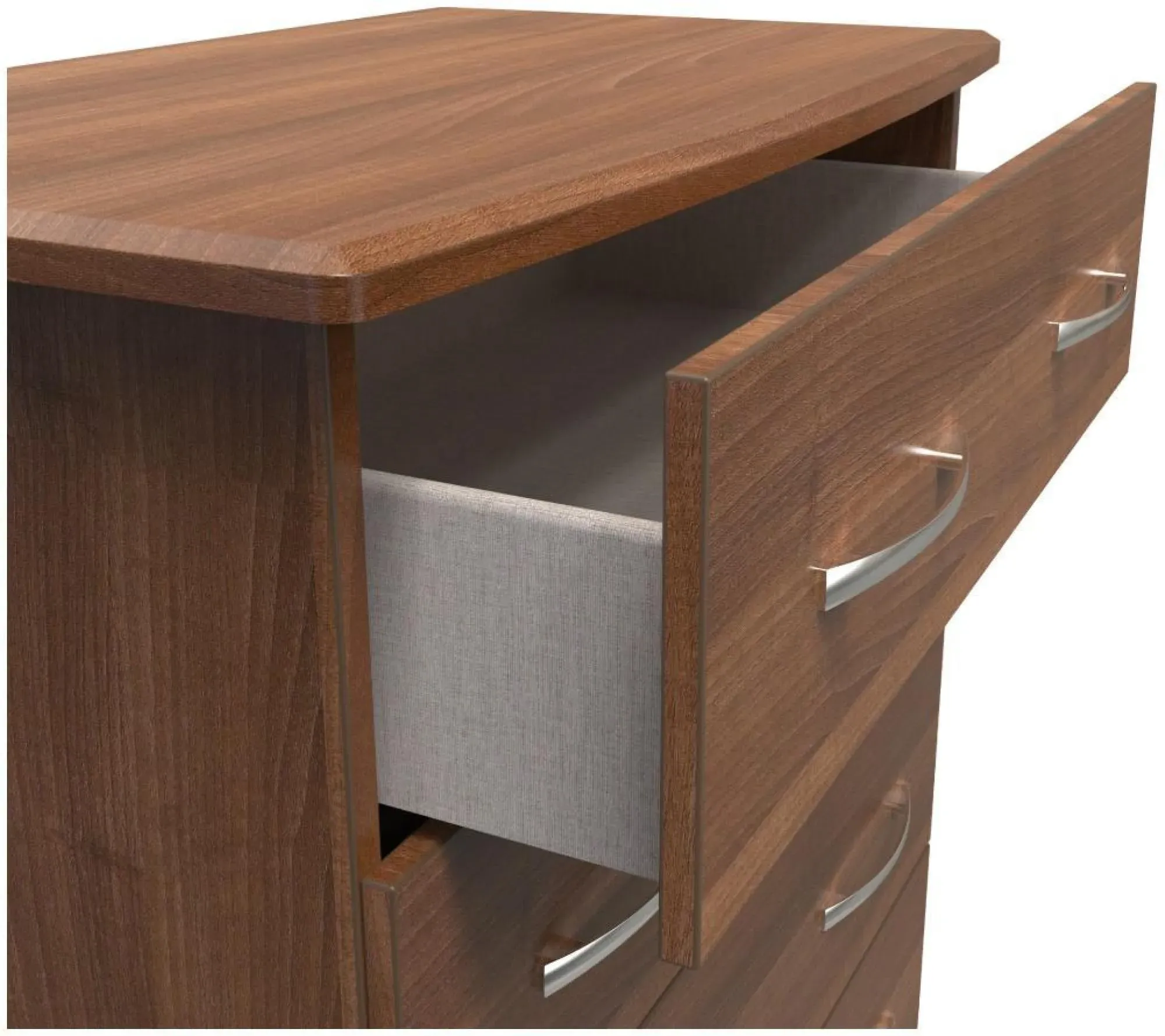 Eve 4 Drawer Chest - Walnut Effect