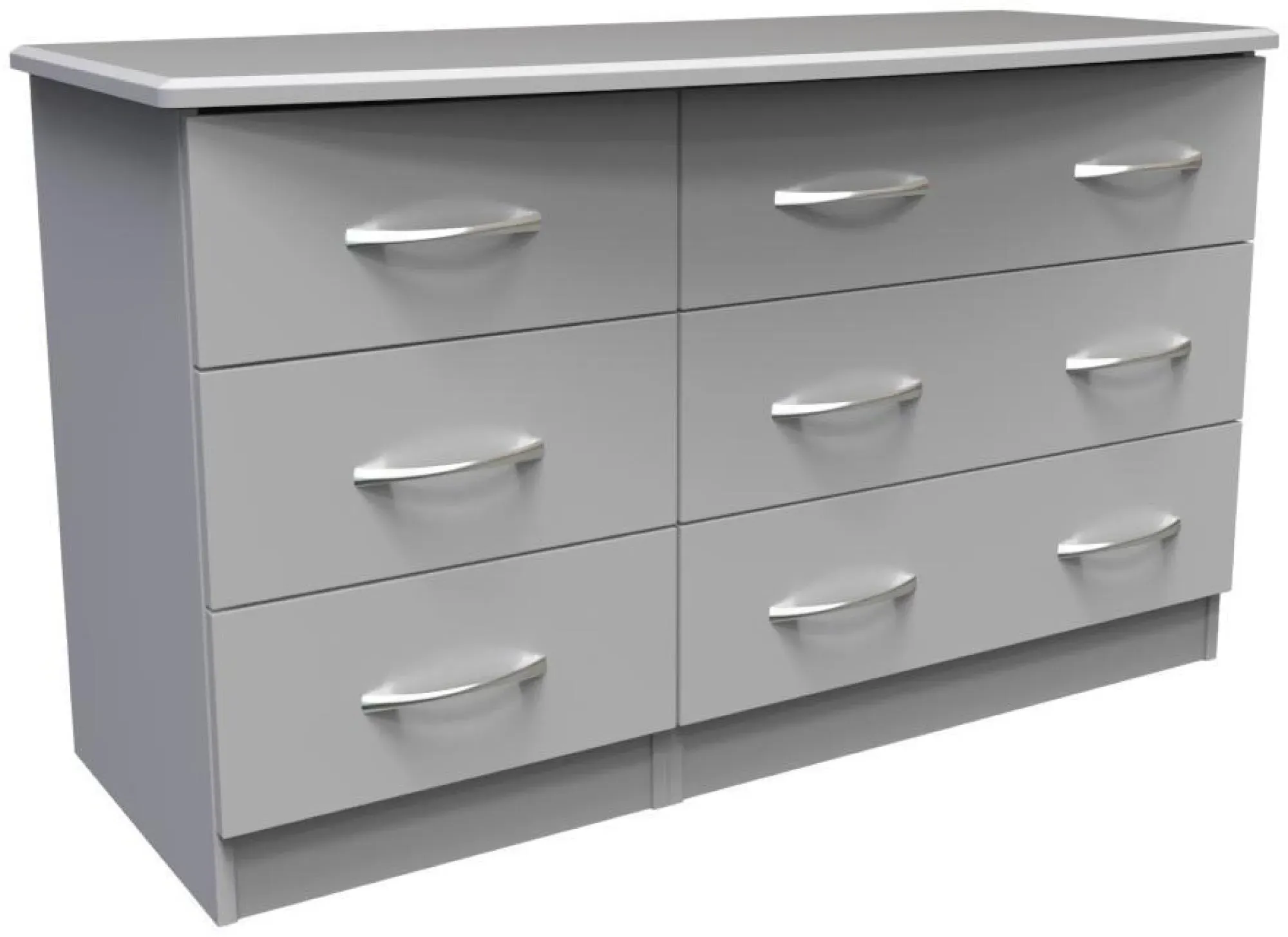 Eve 6 Drawer Midi Dresser - Grey