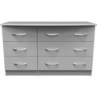 Eve 6 Drawer Midi Dresser - Grey