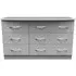 Eve 6 Drawer Midi Dresser - Grey