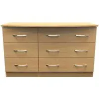 Eve 6 Drawer Midi Dresser - Oak