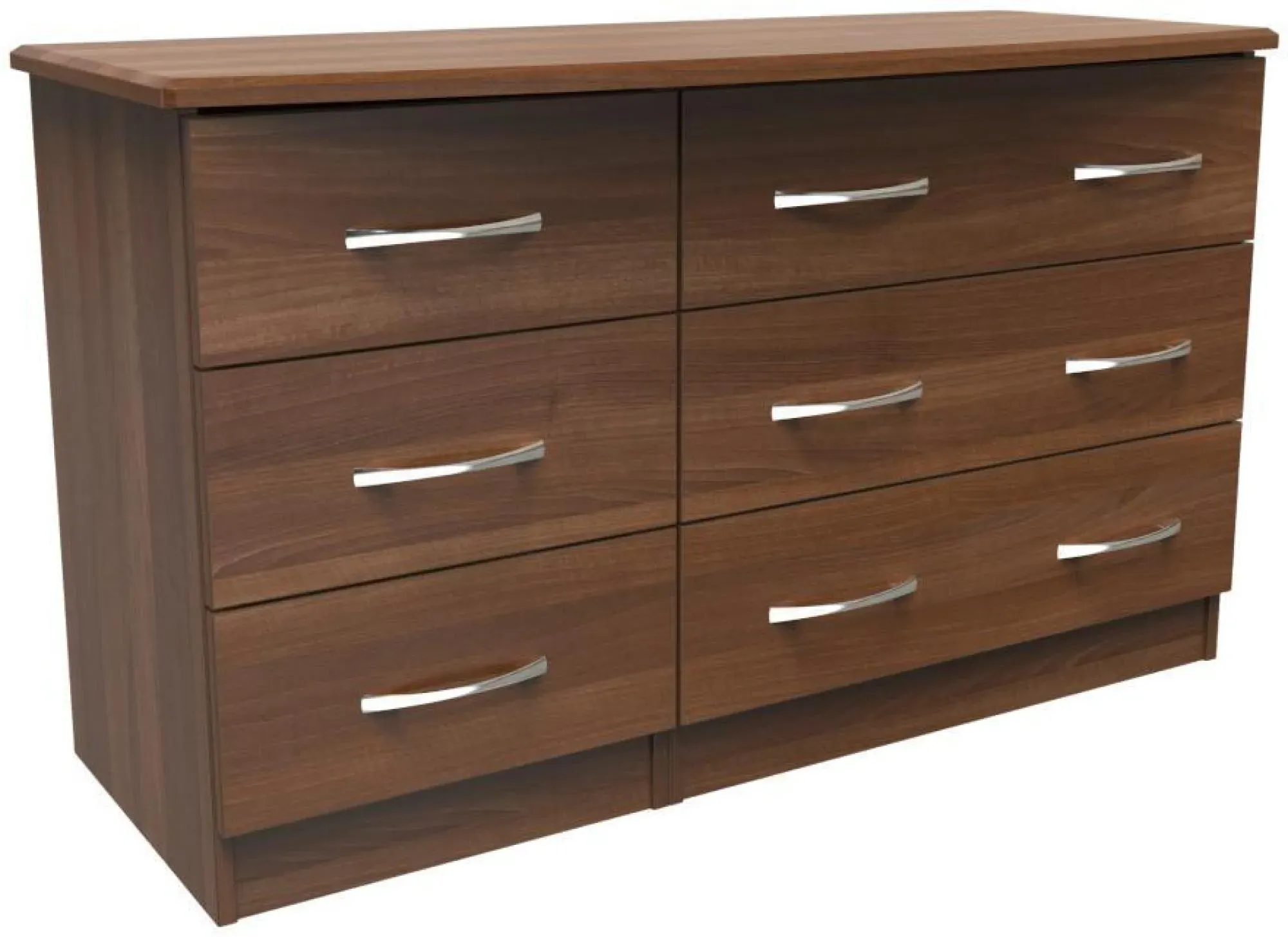 Eve 6 Drawer Midi Dresser - Walnut