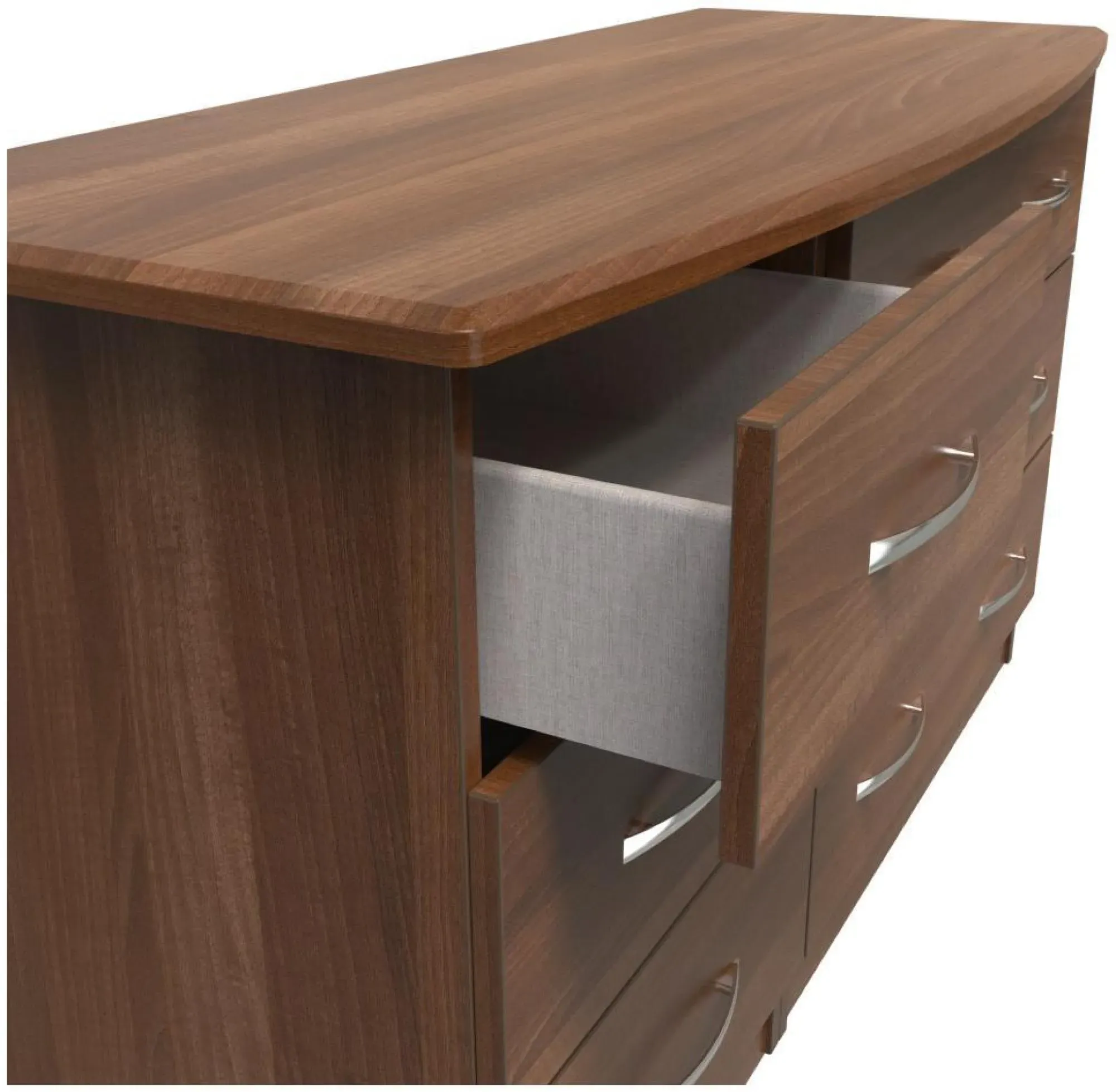 Eve 6 Drawer Midi Dresser - Walnut